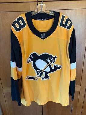 NWT Adidas Kris Letang Pittsburgh Penguins Alternate Authentic NHL Jersey Sz 56